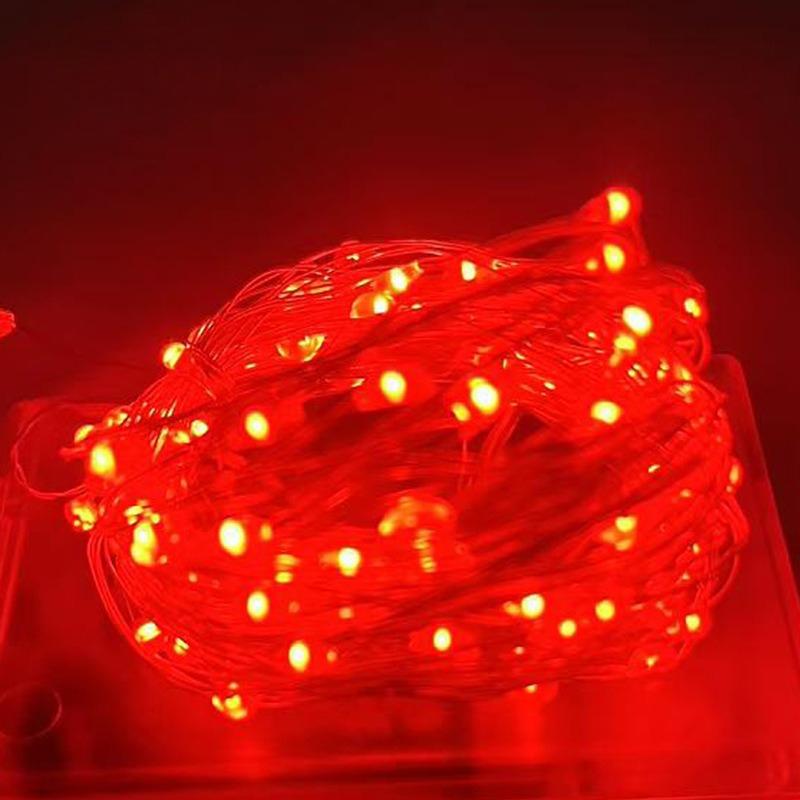 LED Strip Lights Small Colored Lights Wave Ball Battery Box Copper Wire Light String Christmas Bouquet Decorative Light String