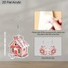 2D Flat Candy Cane House Dangle Earrings, Lightweight Acrylic Material, Suitable for Women, Ideal for Party Gifts, Jewelry, and Christmas Gifts.