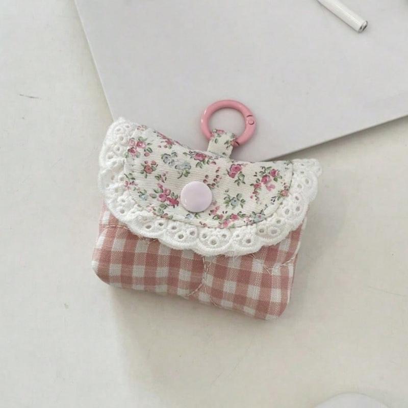 1Pc Cute & Fresh Lace Earphone Case, Soft Case For Wireless Bluetooth Earbuds, Pattern Floral Christmas Gifts, Wedding Gifts