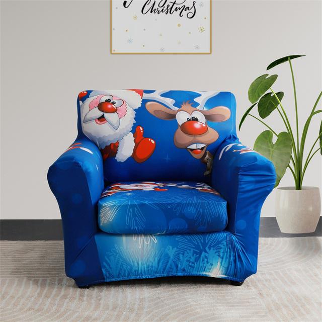 1set Weihnachten Sofa Abdeckung Stretch Sofa Schonbezüge Für Wohnzimmer Weihnachten Sessel Couch Abdeckungen Mit Kissen Abdeckung Couch Bezug
