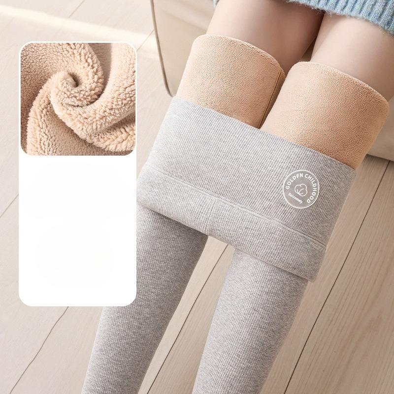 

Женские леггинсы на флисовой подкладке для улицы, зимние, серые, с высокой талией, толстые, теплые, Северо-восток, очень теплые, хлопковые брюки XL