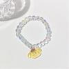 Iridescent Beaded Bracelet Clear Faux Crystal Bracelet Cute Cartoon Animal Charm Bracelet Gift for Girls Best