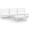 VidaXL Salon de Jardin 4 pcs Ensemble de Meubles d'Extérieur Mobilier de Patio Meubles de Terrasse Mobilier de Jardin Blanc 3075305