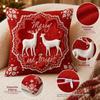 Cartoon Christmas Pillow Covers Flat Printing Xmas Pillow Cover  Home Holiday Decor
