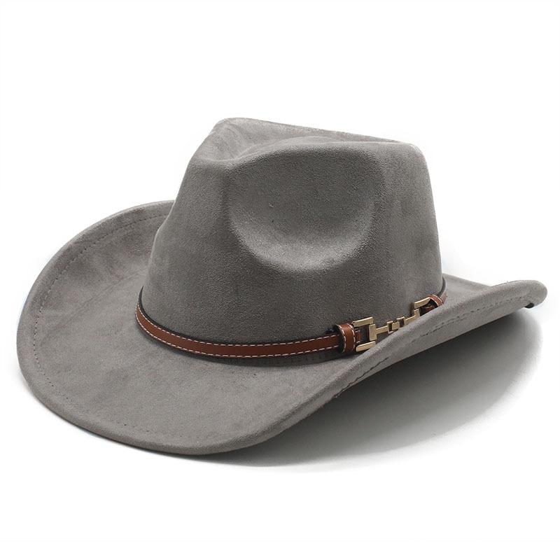 Vintage Belt Western Cowboy Hat For Men And Women, Tibetan Suede Jazz Hat, Top Hat