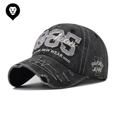 New 1985 Letter Large Embroidered Baseball Cap Pure Cotton Non-fading Outdoor Cap