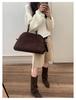 French Lazy Style High Neck Sweater: Tie-Up Knit Top for Women with Loose Long Sleeves