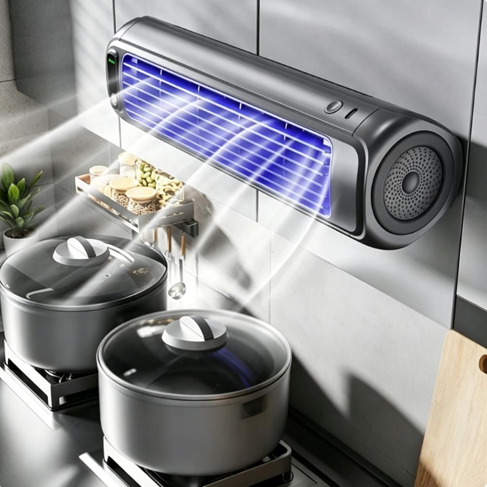 Portable Quiet Wall Mounted Fan No Drilling Adhesive Small for Kitchen Bathroom Dorm Bedroom Office Home Cooling Fan
