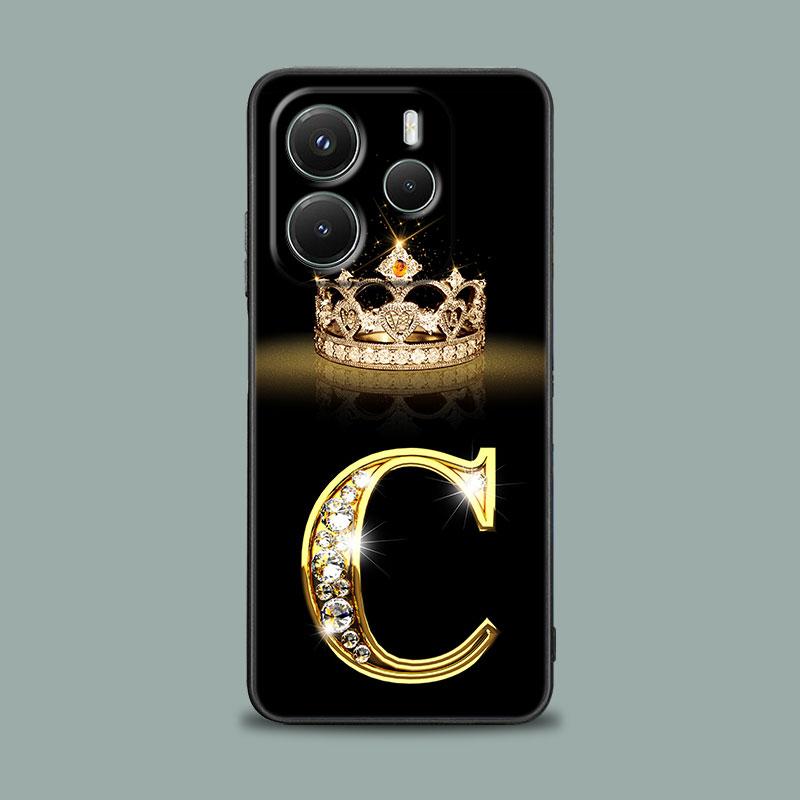 Phone Case for Xiaomi Redmi Note 15 14 13 12 11 10 Pro Plus 5G 12S Redmi 15C 14C 12C 13C 4G Cover Initial G F V H D P C B Letter
