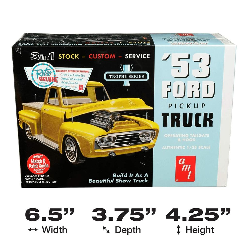 amt lindberg 1953 ford pickup truck plastic model 1/25
