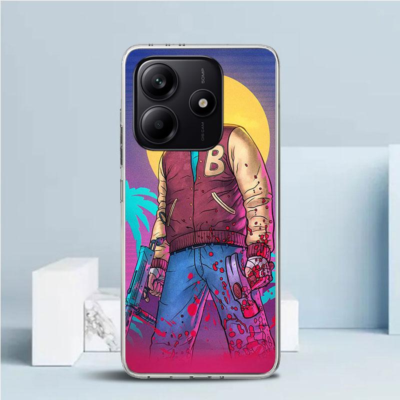 Game Hotline Miami Soft Cover for Xiaomi Redmi Note 15 14 13 12 Pro Plus Phone Case 14S 11S 11T 11E 10S 10 4G Pattern Shell Redm