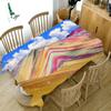 Fashion Color Mountain Tablecloth Kitchen Rectangular Tablecloth Mountain River Scenery Dinner Wedding Decoration Accessories