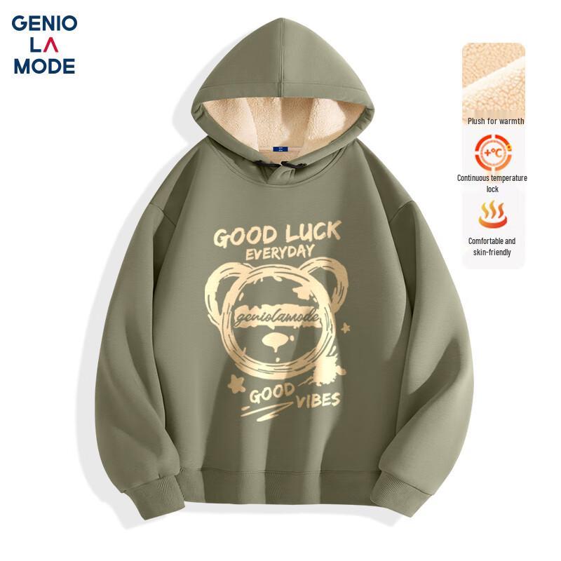 GENIOLAMODE Men's Winter Heavyweight Fleece Hoodie