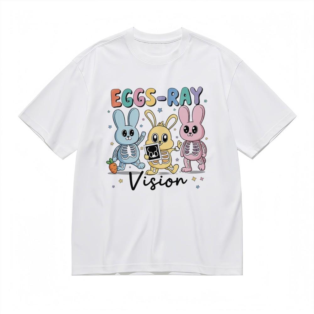

Men s Fashion Soft Breathable Classic T-Shirt Eggs Ray Vision Bunnies Tee XL