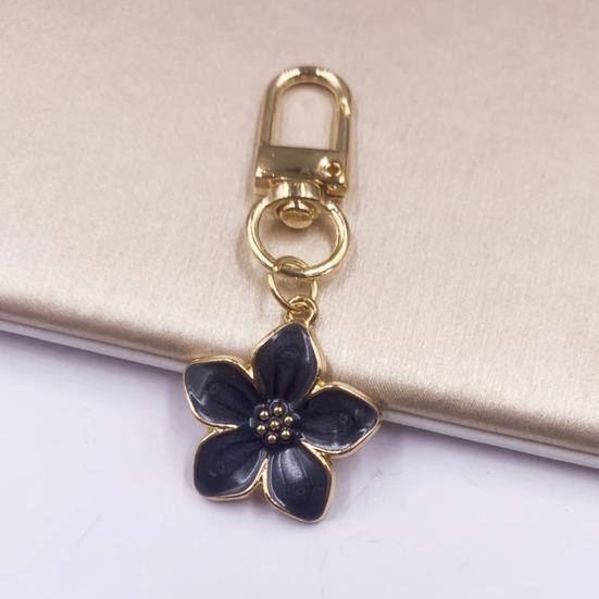 Keychain Pendant Ergonomic Flower Design Key Ring Decorative Versatile Key Holder Backpack Bag Accessory
