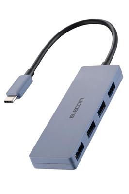 ELECOM USB Hub 5Gbps Connection 4 Ports Bus Powered 15cm Cable Navy USB3.2 (Gen1) USB-C U3HC-H040NV