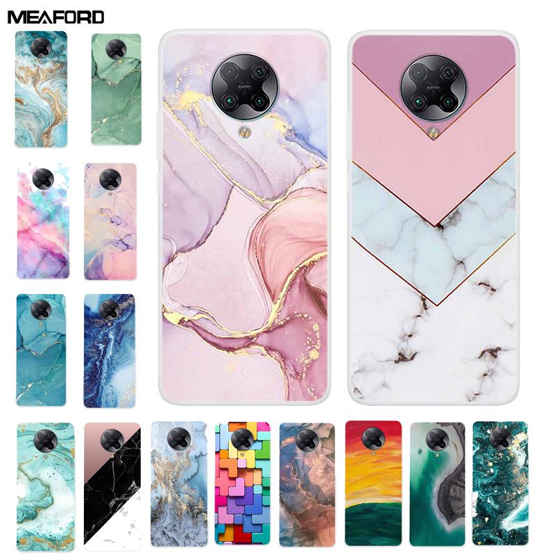 For Poco F2 Pro Case 6.67'' Clear Marble Soft TPU PocoF2 Pro F 2 F2Pro Phone Cover For Xiaomi Poco F2 Pro Shells Cartoon Fundas