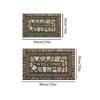 Stone Pattern Welcome Mat - Natural Rock Texture Rug for Indoor & Outdoor Entryway , Non-Slip Machine Washable Decor Carpet