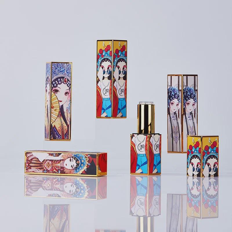 Peking Opera 3D Printed Magnetic Lipstick Tube - Decorative Makeup Packaging 