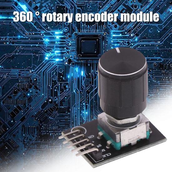 360-Grad-Drehgebermodul KY-040 Brick-Sensor-Schaltermodul Entwicklungsboard mit Knaufkappe Kompatibel für Arduino für Raspberry Pi