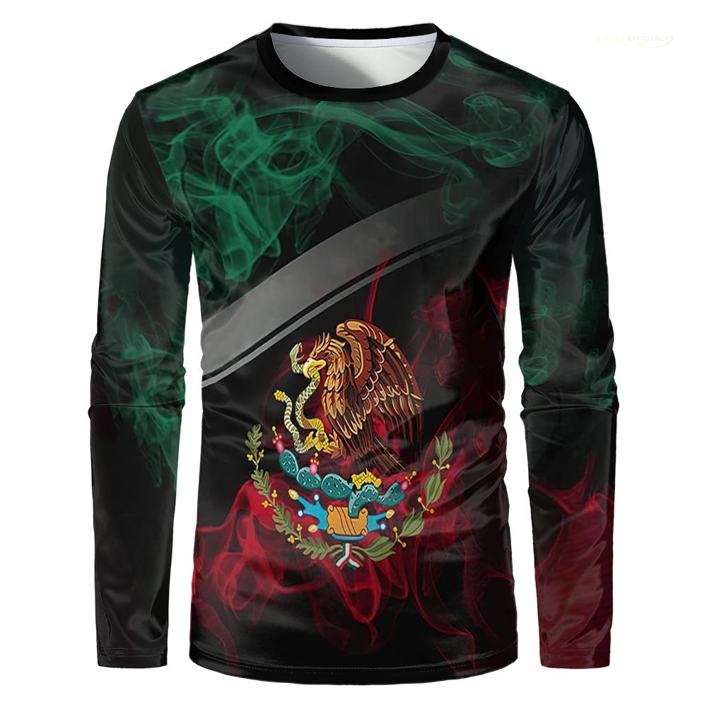 Pattern Print T-shirt Spring Autumn Mexican Men Woman Long Sleeved T Shirt Fashion Harajuku Casual Sports Streetwear