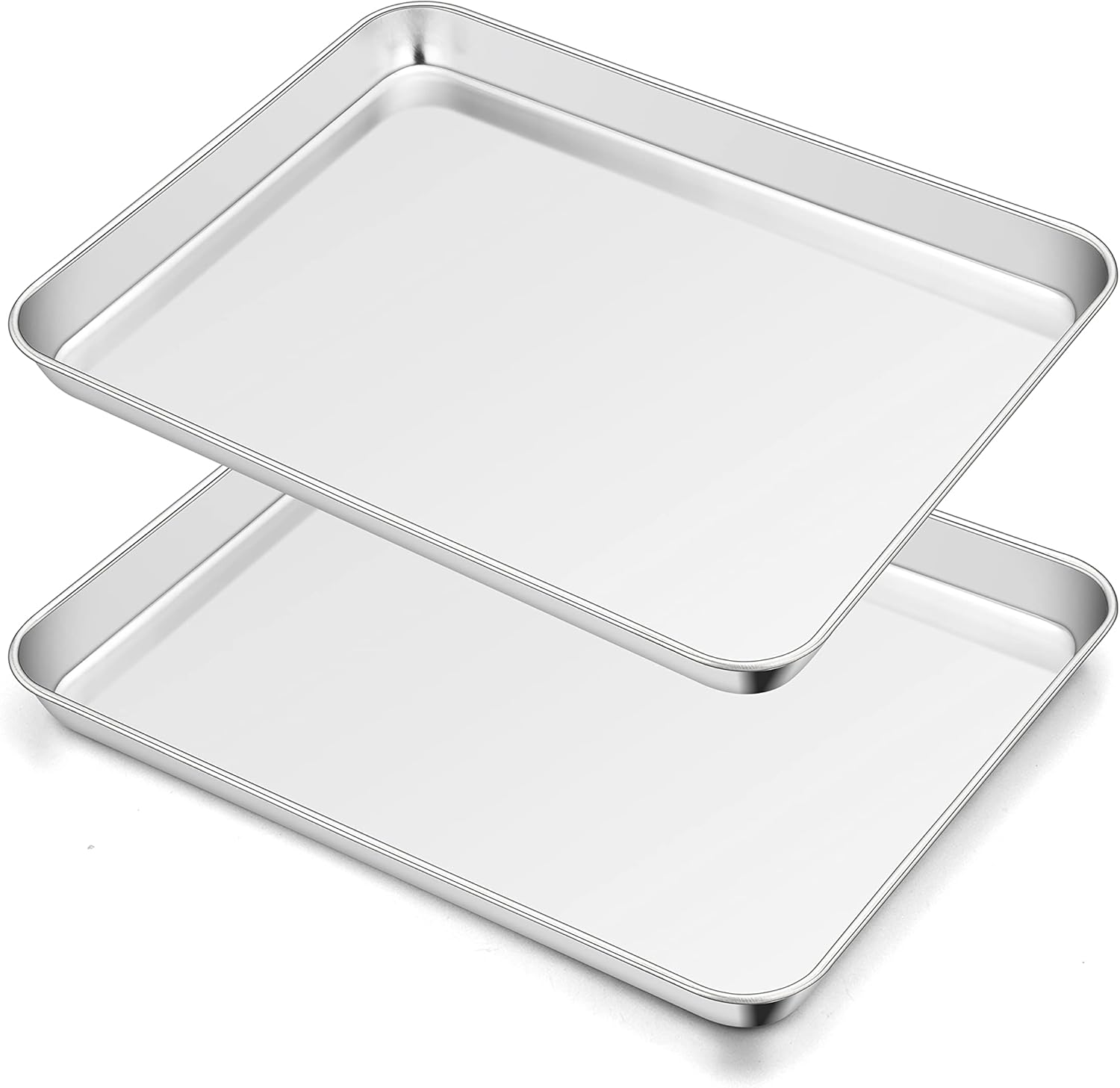 Toaster Oven Pan Set of 2, Stainless Steel Toaster Oven Baking Tray Ovenware,Non Toxic Healthy, Ru United States