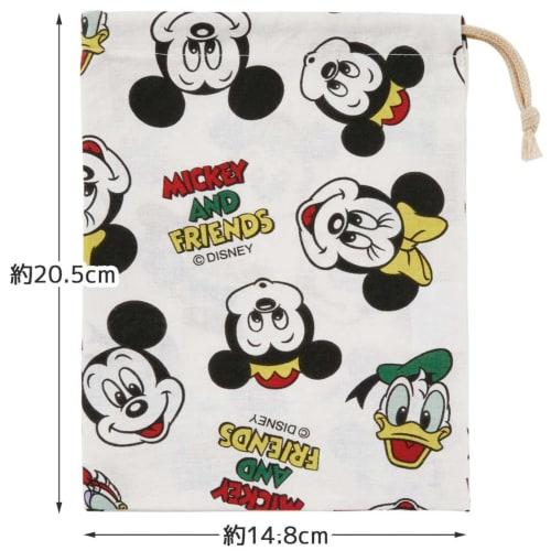 Skater Kids' Cup Bag, 21 x 15cm, Disney Mickey Mouse & Friends Cooking, Made in Japan, KB62-A