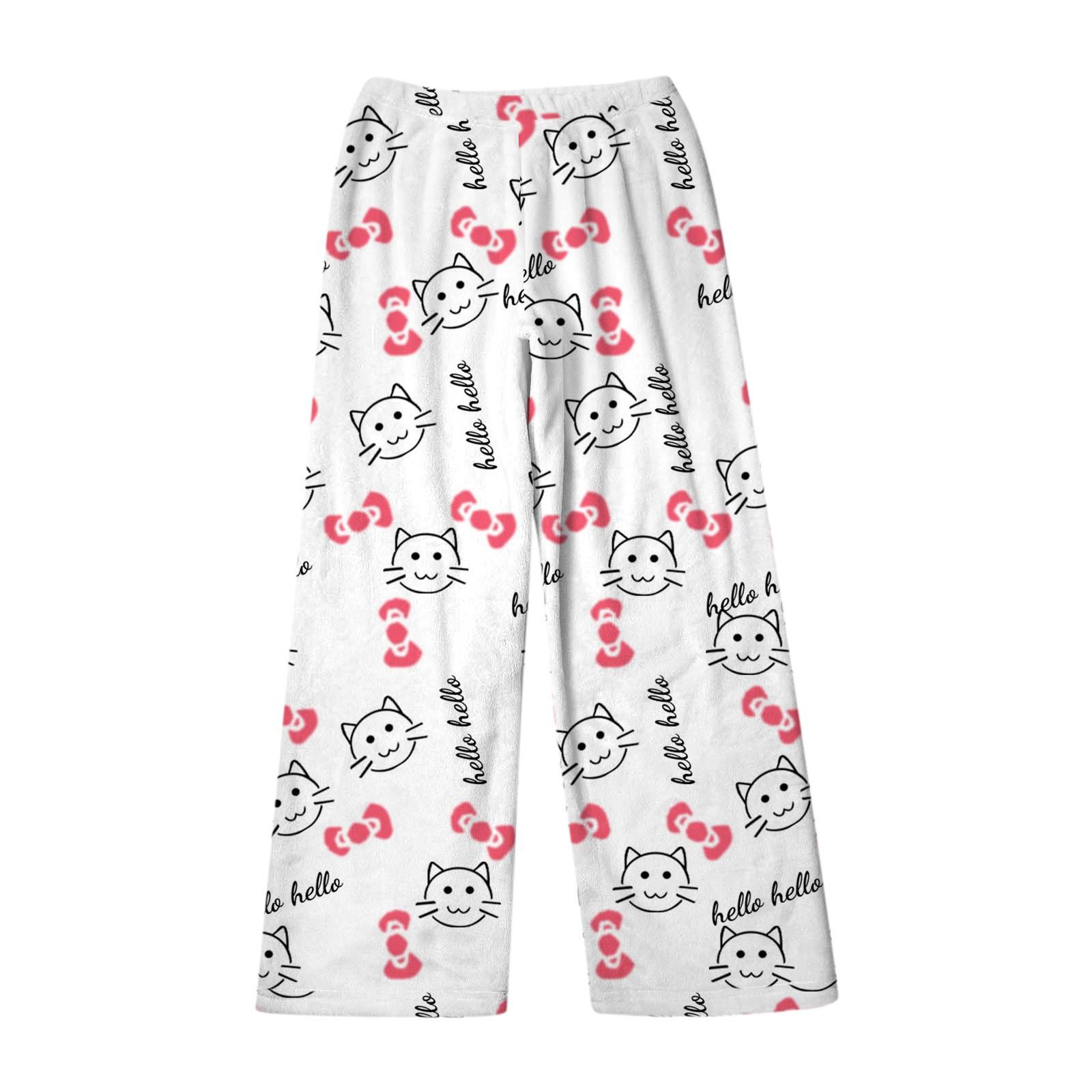 

Женские зимние брюки, длинные брюки, принтованные брюки XS белый