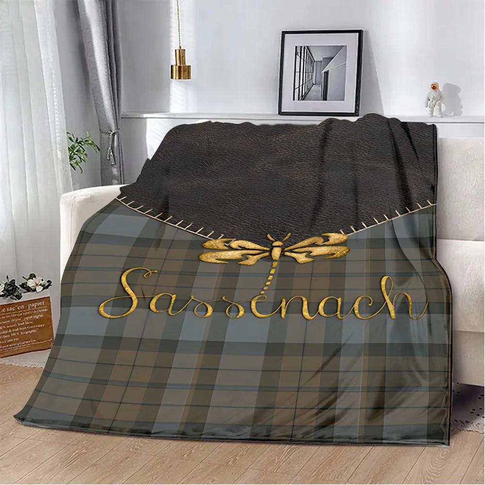 OUTLANDER TV Jamie Fraser Sassenach Libellen-Print Decke Picknickdecke Warm Weich und Bequem Zuhause Reise Geburtstagsgeschenk