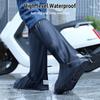 1 Pair Rain Shoe Covers PVC Foldable Water Resisting High Tube Rain Boot Covers for Cycling Skiing Fishing Climbing
