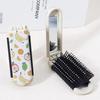 1 Piece of Compact Air Cushion Comb with Multiple Fruit Patterns and Mirror - Foldable and Portable Design