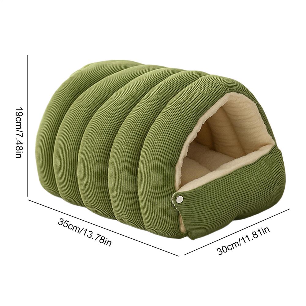 Katzen Schlafbett Winter Indoor Verdicktes Katzenbett Waschbar Weich Kurzer Plüsch Flauschig Geschlossen Warm Haustierbett für Welpen Kätzchen