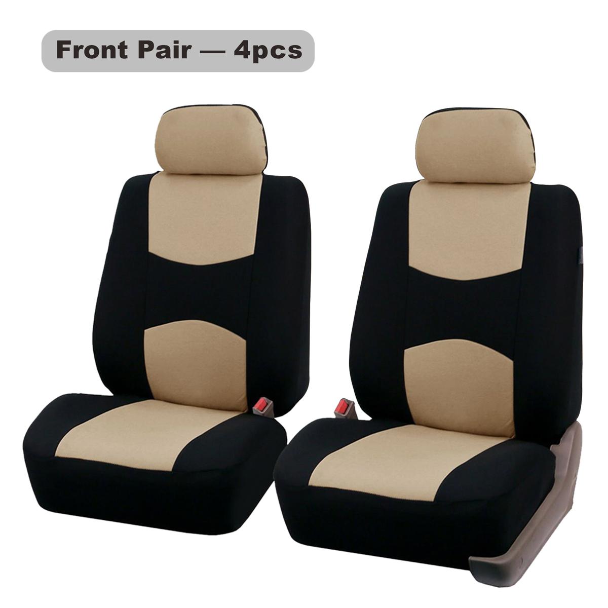 Four Seasons Fashion Universal 9 pcs Car Seat Cover Polyester Fabric Car Seat Cover SN-1903-4PCS-BG