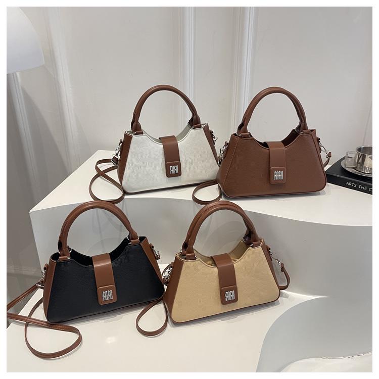 Casual Solid Color Women's Crossbody Bag - New Fashion Versatile Color Block Handbag
