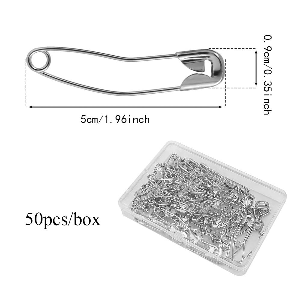 50pcs Curved Safety Pins Sewing Quilting Basting Pins Bent Safety Pins Accessories for Crafting Quilting Knitting Sewing