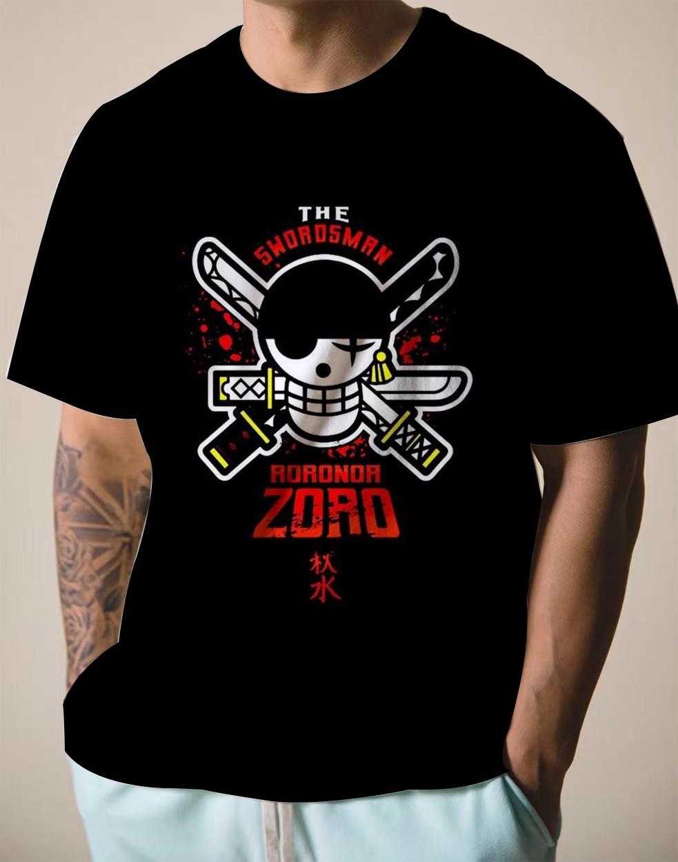 

Модная мужская цельная повседневная свободная футболка с Луффи, одежда большого размера 6XL, новинка лета 2022, с цифровой печатью и короткими рукавами S