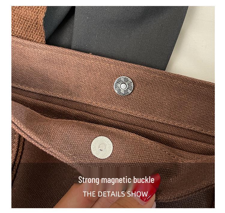 Wszechstronna torba płócienna o dużej pojemności: Modna torba szkolna na ramię lub do ręki do dojazdów i na zakupy