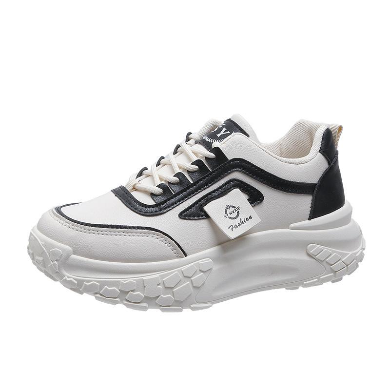 Inner Height Increase Dad Shoes Women 2025 Autumn New Versatile Korean Version Thick-soled Muffin Casual Shoes Little White Shoes