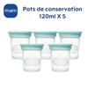 MAM Allaitement Pot de Conservation 120ml Lot de 5