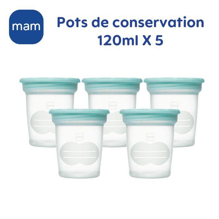 MAM Allaitement Pot de Conservation 120ml Lot de 5