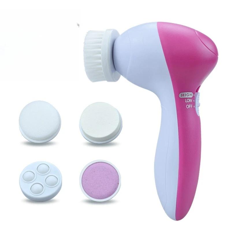5 Modes Electric Face Cleansing Brush, Waterproof Facial Scrubber for Women & Men, Deep Cleansing Machine for Blackheads