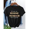 Taglia Europea Sono di BUON UMORE, Quindi Chiudi la Bocca, T-shirt da Donna Girocollo Manica Corta con Stampa Testuale