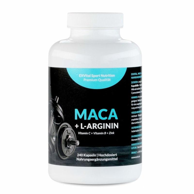 Exvital MACA + L-Arginine 1800 mg, 240 Capsules