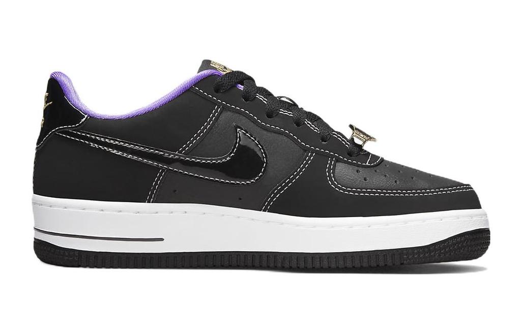Nike Air Force 1 Low '07 LV8 World Champ Black Purple GS DQ0300-001
