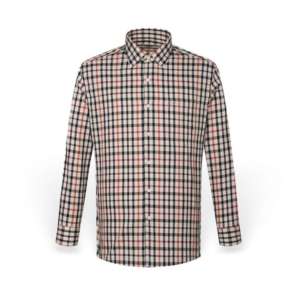 DakS Men S Long Sleeve houSe Check Shirt dmp1Shcl140i1 beige/095