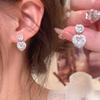 Exquisite Heart-Shaped Zircon Stud Earrings: Luxury, Versatile & Stylish