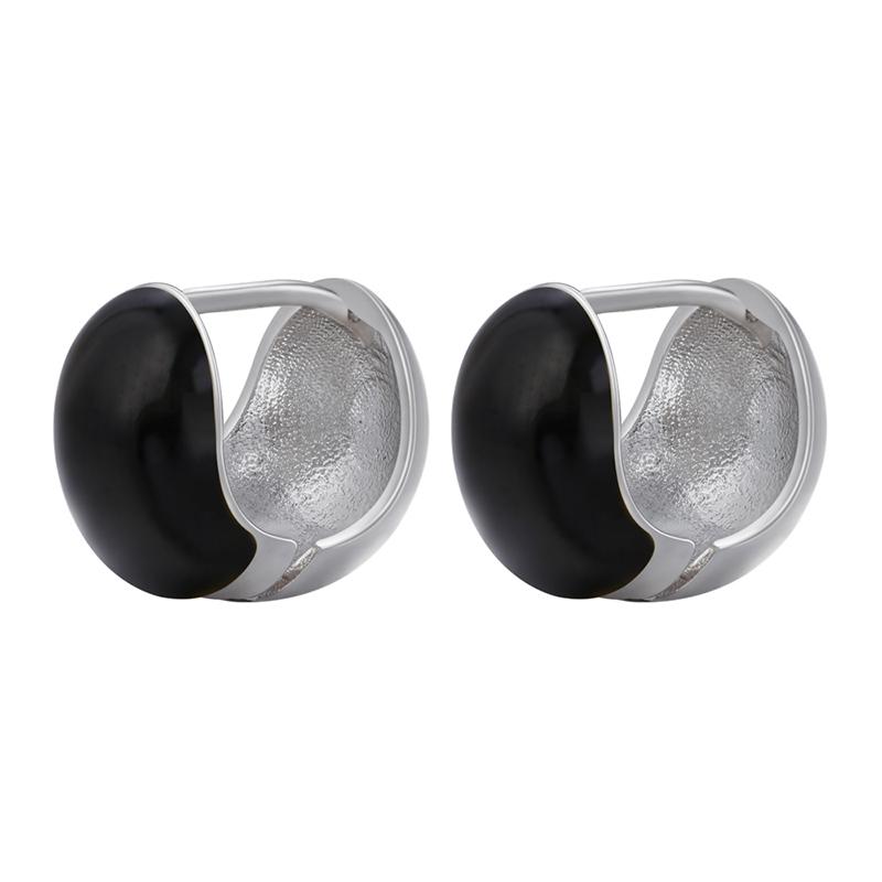 Lovely Gold Round Small Hoop Earrings Enamel Oil Drop hoop Earrings Gold-plated Brass Jewelry :VE614
