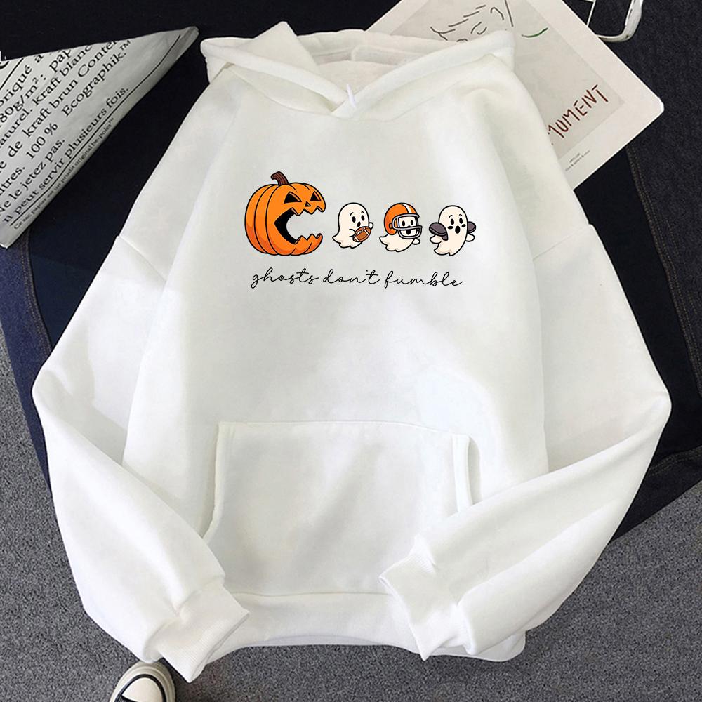 Funny Pumpkin Eating Ghosts Hoodie Women/men Hoodies Autumn Winter Clothes for Halloween Gifts Aesthetic Sweatshirt Vintage