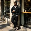 Men's Lined Hooded Pullover Sweatshirt with Multiple Pockets