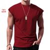 Cross-border 2025 Men's Summer Sleeveless T-shirt - Youth Loose Fit Solid Color Thin Tank Vest